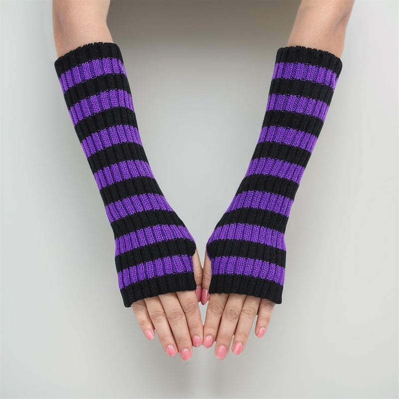 Insdark Goth Arm Warmers Y2k Women Rave Cute Fashion Punk Japanese Winter Grunge - Image 4